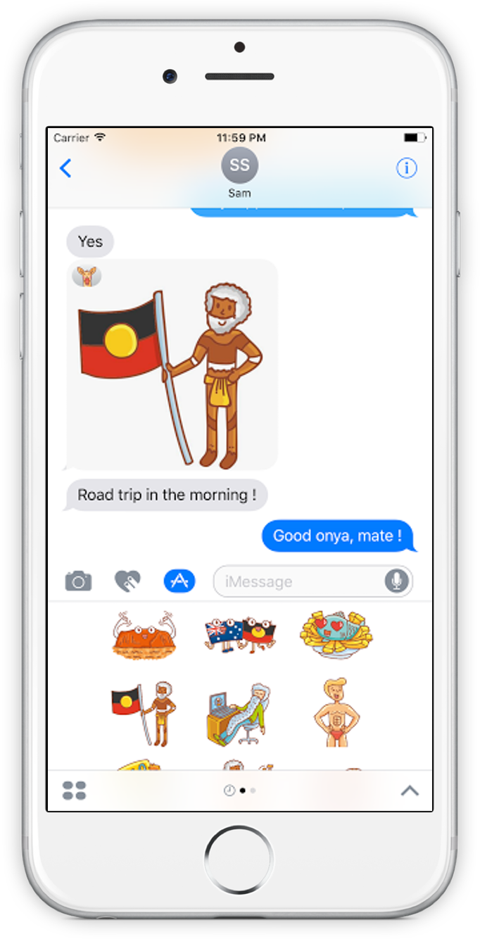 Screenshot of AussiEmoji